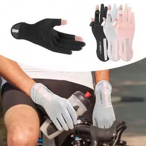 <b>Women</b> Thin Ice Silk Anti-ultraviolet Dew Finger <b>Touch</b> <b>Screen</b> Driving Riding Non-slip Breathable <b>Gloves</b> Summer Sunscreen <b>Gloves</b> - Product Image 5