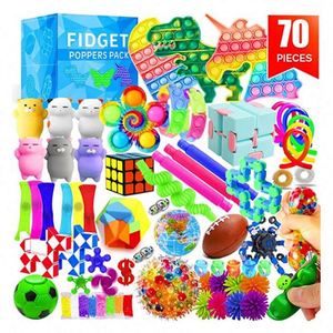 24-Piece Novelty Gag Fidget Toys Set with Foam Silicone PU <b>Rubber</b> & <b>Plastic</b> Keychain Popit Toys for 5-7 Years & Adults - Product Image 2