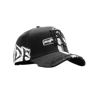 Gorra de béisbol de 5 paneles de gamuza Dobby Sombrero G5 con bordado de 'R' cruzado y diseño de letras - Gorro unisex para adultos de Halloween - Product Image 5