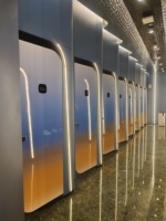 Cloisons de toilettes compactes chinoises modernes en HPL, design en panneaux alvéolaires - Écologiques, résistantes à l'eau, 12 cm d'épaisseur, pour usage hôtelier, installation rapide et facile