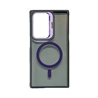 Protection complète, étui de téléphone magnétique de luxe créatif anti-chute, support pour objectif, protection contre les chocs pour S23 S24 S25 S26 Ultra Plus