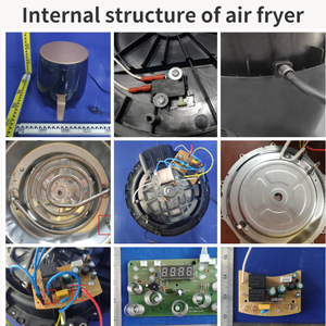 Freidora de aire eléctrica de 6L para el hogar, utensilios de cocina sin aceite, Crest plateado - Product Image 3