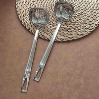 Louches de cuisine Cuillère coréenne Louche à soupe en métal Ustensiles de cuisine à domicile en acier inoxydable de différents types