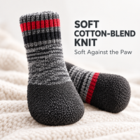 Bottes pour chien personnalisées, chaussures pour animaux de compagnie en tricot chaud, semelle antidérapante en latex, protections pour pattes d'hiver pour chiens de petite, moyenne et grande taille, vente en gros