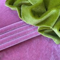 Venta caliente Micro Mulberry Poliéster de Corea del Sur Mulberry Seda Telas de terciopelo coreano con hilos brillantes