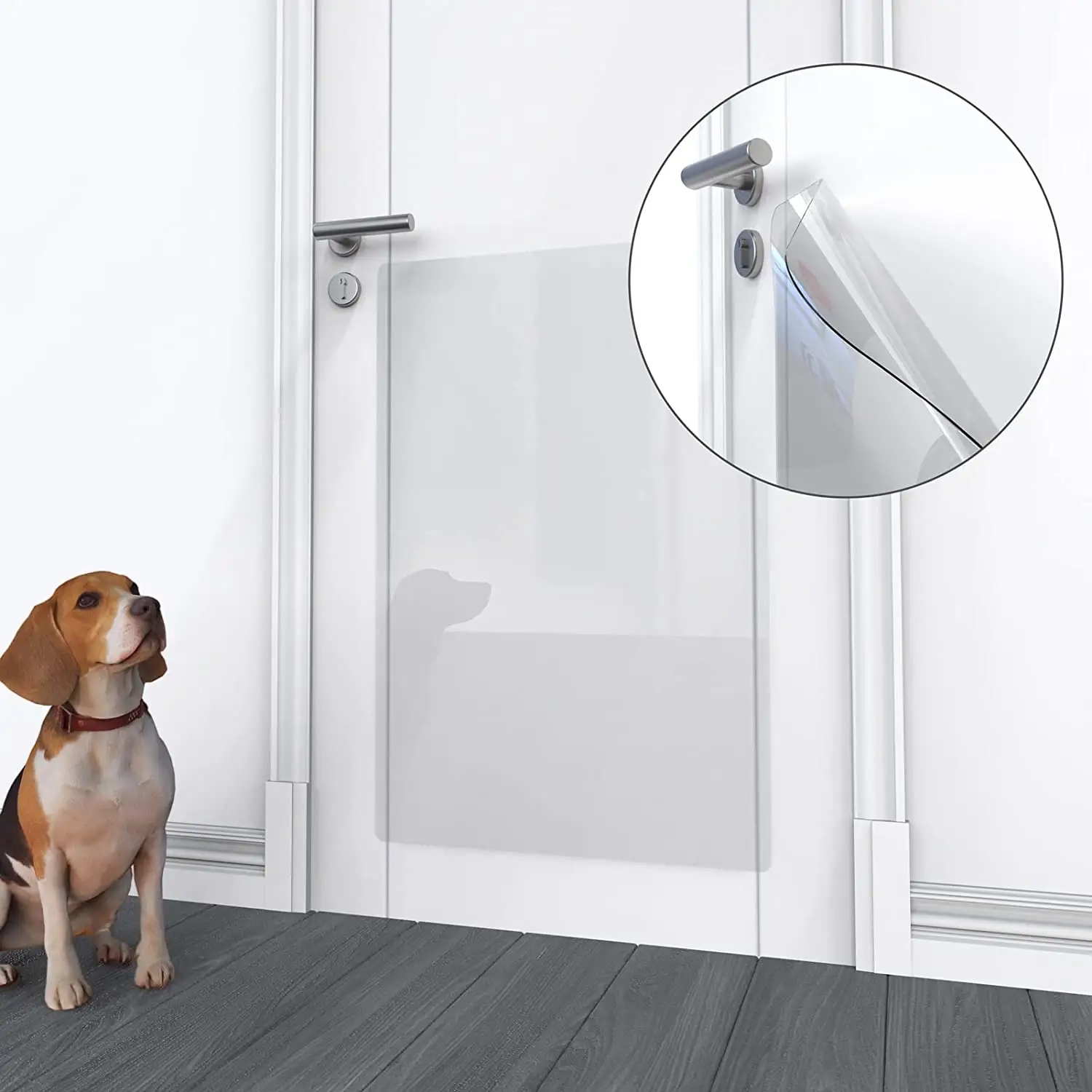 Protetor de porta de risco de cachorro, 20cm * 5m * 250mic personalizado, proteção de porta para animais de estimação para proteger sua porta & parede