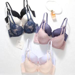 Venta al por mayor de sujetadores para mujer Charmoire Copa C Push-Up de alta calidad Sujetador de encaje fino con correas ajustables estilo diario - Product Image 1