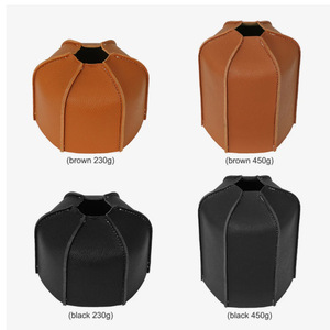 En stock: Funda de cuero para cartucho de gas plano de camping, cubierta protectora retro para lámpara de gas, funda solar hexagonal para cartucho de gas. - Product Image 5