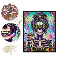 Vente directe usine Shopify Dropshipping Idées de décoration murale pour la maison Articles faits à la main Kit de peinture diamant perle DIY squelette