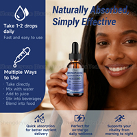 Compléments liquides oraux à base de plantes pour la ménopause, gouttes à mâcher OEM, cohosh noir, probiotiques pour l'équilibre hormonal féminin, la santé digestive et l'énergie