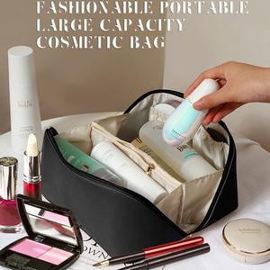 Của phụ nữ công suất lớn <span class=keywords><strong>PU</strong></span> da tùy chỉnh xách tay mỹ phẩm <span class=keywords><strong>Pouch</strong></span> Organizer dây kéo treo hình học du lịch tổ chức trang điểm Túi - Product Image 4