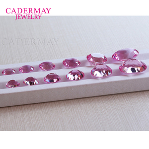 핫 세일 체리 블러썸 핑크 랩 사파이어 7x9mm ~ 13x18mm 오벌 셰이프 합성 블루 코런덤 사파이어 보석 - Product Image 4