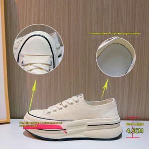 Zapatos informales de primavera <span class=keywords><strong>y</strong></span> otoño para <span class=keywords><strong>mujer</strong></span> con lona de piel de oveja interior, suela gruesa elevada, diseño versátil suave <span class=keywords><strong>y</strong></span> ligero - Product Image 6