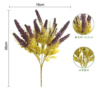 Fleur de lavande artificielle en mousse, tige de lavande simulée pour décorations de table de mariage, plantes artificielles, verdure