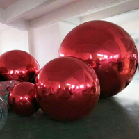 Ballon sphérique miroir géant suspendu réutilisable en PVC durable et brillant, ballon miroir gonflable pour événements, anniversaires, mariages, scène