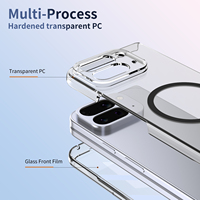 Étui de téléphone magnétique ultra-fin transparent en PC résistant aux chocs avec film en verre pour Google Pixel 10 Pro Fold Cover avec Samsung