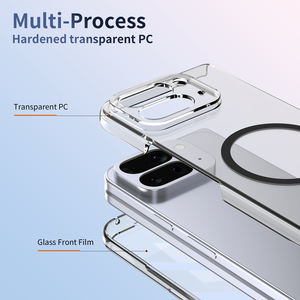 Funda Ultrafina Transparente Antigolpes para Teléfono con Imán Fuerte y Protector de Pantalla de Vidrio para <span class=keywords><strong>Google</strong></span> Pixel 10 Pro, Funda Plegable con Samsung - Product Image 6