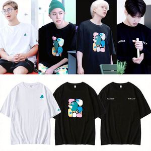 Wholesale Heavyweight Custom Kpop <b>Acid</b> Wash <b>Drop</b> Shoulder Plus Size Short Sleeve Cotton Men's T-shirts - Product Image 5