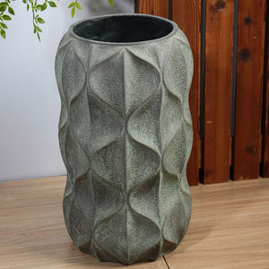 लिविंग रूम आधुनिक सजावट बेलनाकार आकार रैमबस डिजाइन आधुनिक थोक मैग्नीशियम पोसिलिन फूल के वेस - Product Image 2