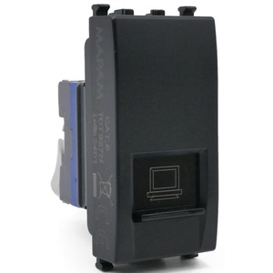 ขั้วต่อเครือข่าย RJ45 CAT6 สีดำสำหรับการเดินสายอีเธอร์เน็ต - Product Image 1
