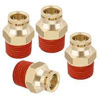 Raccords à connexion rapide 1/2 pouce, union en laiton, joint droit, approuvé DOT, tube de 1/2 pouce de diamètre extérieur x filetage NPT de 1/2 pouce, adaptateur de conduite d'air