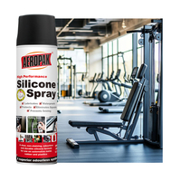 Aeropak 500ml Huile de base en aérosol, spray lubrifiant à base de silicone, élimination efficace du bruit, protection anti-usure pour