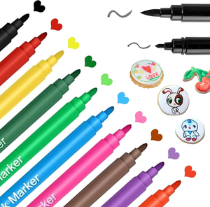 Penne coloranti alimentari pennarelli commestibili <span class=keywords><strong>biscotti</strong></span> per bambini punta Fine scrittori Gourmet per uova di Pasqua - Product Image 1