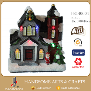 Pulgadas pequeño LED decoración resina Navidad <span class=keywords><strong>casas</strong></span> de pueblo - Product Image 2
