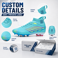 Chaussures de football personnalisées OEM à crampons hauts FG pour jeunes, hommes et femmes – Chaussures d'entraînement à marque privée