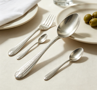 Ensemble de couverts en acier inoxydable 410 de qualité supérieure, couleur argent, pour événements de luxe et banquets