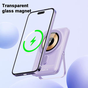 La plus récente petite <span class=keywords><strong>batterie</strong></span> <span class=keywords><strong>externe</strong></span> Portable 10000mAh banques d'alimentation sans fil magnétiques charge rapide Portable avec affichage LED - Product Image 4