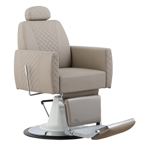 Poltrona da Barbiere Reclinabile di Lusso Rossa Idraulica a 360 Gradi °   Sedia Girevole da Salone con Poggiapiedi per Barbiere, Parrucchiere e Spa di Luxmars - Product Image 4