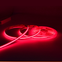 Bande lumineuse LED intelligente Cob sans fil en silicone, télécommande, 10m, 5m, RVB