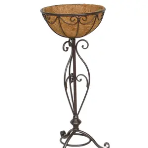 <span class=keywords><strong>In</strong></span> <span class=keywords><strong>ferro</strong></span> <span class=keywords><strong>battuto</strong></span> basamento della Pianta Indoor Outdoor, <span class=keywords><strong>In</strong></span> Metallo Alto basamento della Pianta Del Fiore Basamento Fiore pentola Titolare, vaso di fiori del basamento con cocco fodera - Product Image 1