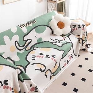 Funda de Sofá con Diseño de Dibujos Animados, Chenilla, Cobertura Total, Antideslizante, Tipo Almohadilla, Impresa, Antipolvo, Lavable a Máquina, para Todas las Temporadas - Product Image 3