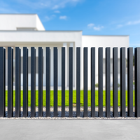 Valla Moderna de Alta Calidad para Patio Exterior, de Aleación de Aluminio, Barandilla de Seguridad para el Hogar, Resistente al Óxido y al Agua, Modelado 3D, Recubrimiento en Polvo para Obras de Construcción