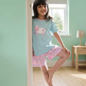Girls Cotton Jersey <b>Short</b> <b>Pyjama</b> set - Product Image 3