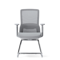 Chaise de bureau ergonomique moderne de haute qualité pour réunions, avec dossier mi-haut en maille, pour usage professionnel