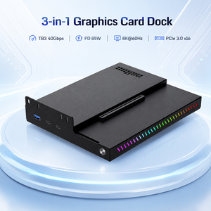 Base de Conexión para GPU Externa Thunderbolt 3 4 de 40 Gbps, RGB PCIe 3.0 X16 EGPU, Carcasa Abierta de Aluminio, Base para Tarjeta Gráfica Ultra Rápida - Product Image 5