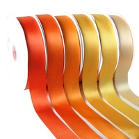 Stocké 4cm 100 Yards rouleau simple face ruban de Satin uni couleur Polyester rubans fournitures pour ruban Roses