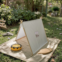 A-Frame Tipi d'intérieur Playhouse Jouet de sport Tente en tissu avec étui de transport pour enfants et tout-petits pour les soirées pyjama et les soirées pyjama