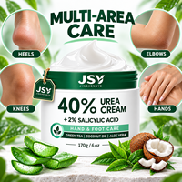 Crème pour les mains et les pieds à 40% d'urée et 2% d'acide salicylique, avec du thé vert, de l'huile de noix de coco et de l'aloe vera, pour les peaux sèches et rugueuses, 170 g, marque privée