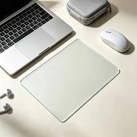 Alas Mouse Kaca Ukuran Khusus Tebal 3mm Sudut Membulat Mudah Dibersihkan untuk Komputer Laptop