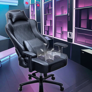 Chaises <span class=keywords><strong>de</strong></span> jeu d'ordinateur PC <span class=keywords><strong>haut</strong></span> <span class=keywords><strong>de</strong></span> <span class=keywords><strong>gamme</strong></span> sièges <span class=keywords><strong>de</strong></span> joueur réglables en hauteur 4 ventilateurs <span class=keywords><strong>de</strong></span> refroidissement Base en métal mousse moulée cuir synthétique - Product Image 4