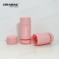 OEM Bouteille de déodorant plate à bille en plastique de 50ml avec impression personnalisée, ovale vide de 50ml