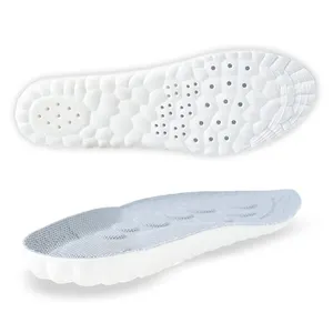 Absorbing Sweat Breathable Pu Soft Comfort Sport Insole Shock Absorbing Massage Foot Pain Relief Sport Insole For Shoe