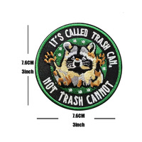 Prêt à expédier : Patch brodé motif Raton laveur pompier, insigne moral pour sacs à dos tactiques, sacs d'assaut, chapeaux