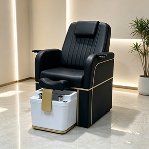 Fauteuil de pédicure de luxe en bois avec fauteuil inclinable électrique pour soins des pieds, idéal pour les salons de manucure et les massages des pieds - Product Image 3