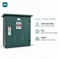 Boîtier de distribution extérieur pour câbles métalliques 10 kV monté au sol, armoire de distribution IP65, tailles personnalisées pour les infrastructures aéroportuaires et portuaires