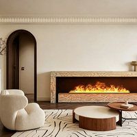 Cheminée électrique encastrable LUXUAN 1000 mm avec flammes multicolores, télécommande, thermostat réglable, économe en énergie, pour usage domestique (norme française)
